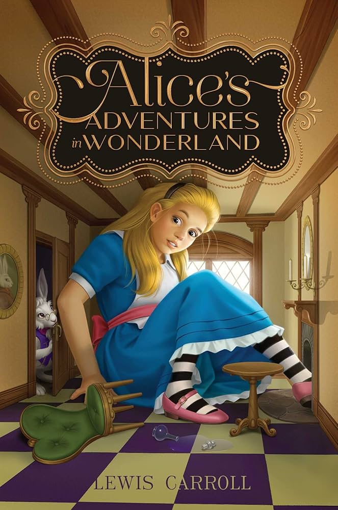 Book cover for A surreal journey through logic, language, and childhood whimsy—Alice in Wonderland remains a cornerstone of imaginative fiction.