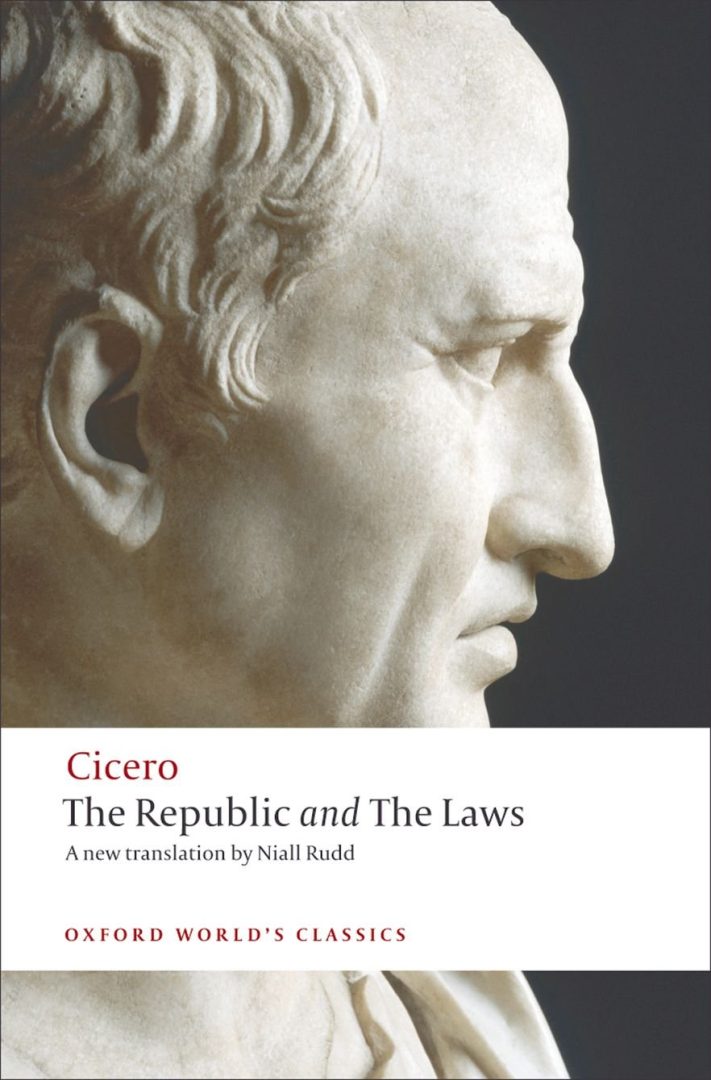 Book cover for "The Republic and the Laws" by Cicero